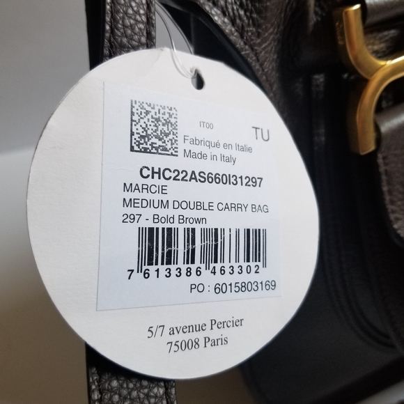 Chloe Medium Marcie Leather Satchel Bold Brown - Picture 9 of 12